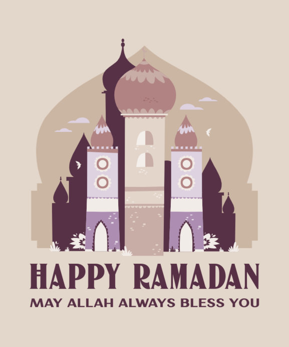 Placeit - T-Shirt Design Maker for Ramadan Featuring a Mosque Illustration