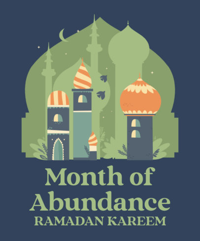 Ramadan-Themed T-Shirt Design Generator with a Mosque Graphic