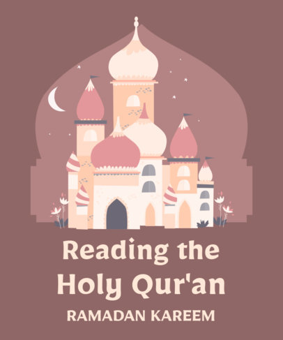 T-Shirt Design Maker Featuring a Ramadan-Themed Quote