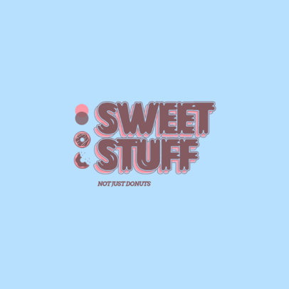 Logo Maker for a Donut Bakery Featuring Unique Fonts