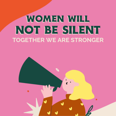 Instagram Post Design Generator With an Empowering Quote for Women's Day