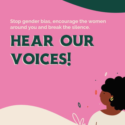 Illustrated Instagram Post Design Generator for International Women's Day