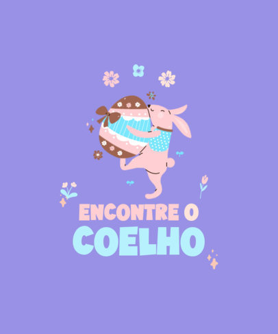 Easter-Themed T-Shirt Design Maker with an Illustrated Bunny