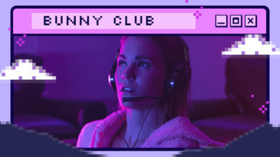 Webcam Frame Design Maker Featuring an 8-Bit Style 4423f