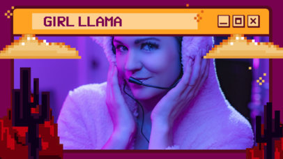 Minecraft-Inspired Webcam Frame Design Generator Featuring a Window Layout 4423g