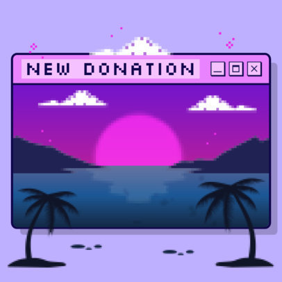 Twitch Alert Box Design Maker Featuring a Beach Illustration