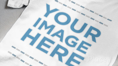 Round Neck Tee Video Over a White Texture