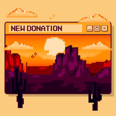 Twitch Alert Box Design Generator With a Desert Landscape