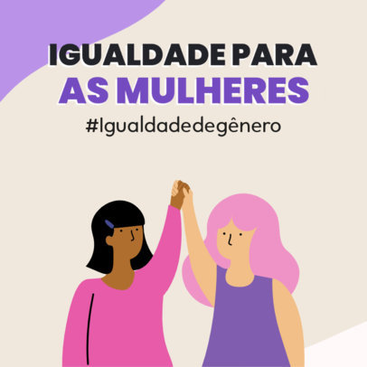 Instagram Post Design Maker to Commemorate Women's Day on a Carousel