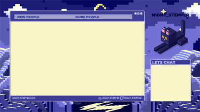 Twitch Overlay Design Template With a Minecraft-Inspired Character 4423a