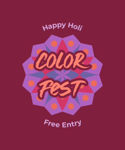 T-Shirt Design Generator to Celebrate the Colors Festival