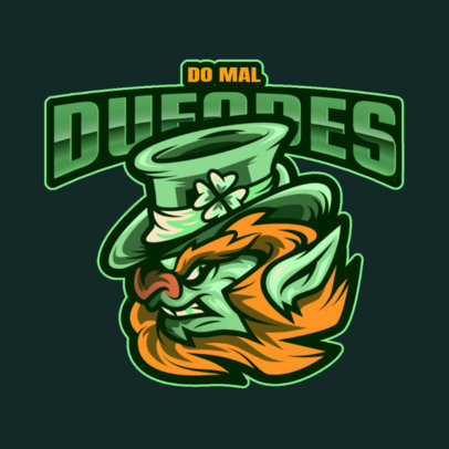 Mascot Logo Generator for a Sports Team Featuring an Angry Leprechaun Illustration 4950b