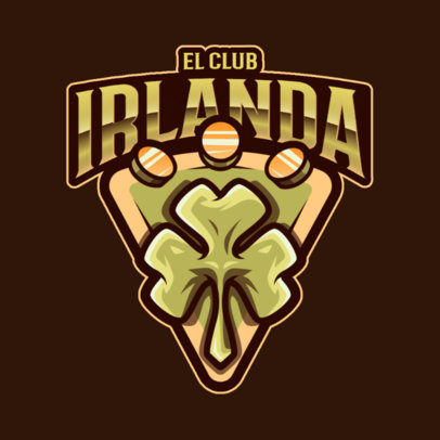 Sports Club Logo Creator Featuring a Shamrock Illustration 4950c
