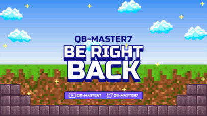 Minecraft-Allusive Twitch Screen Design Generator With a BRB Message