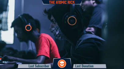 Twitch Webcam Frame Template with Military Theme