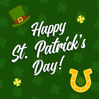 Instagram Post Template Featuring St Patrick's Day Graphics and Quotes