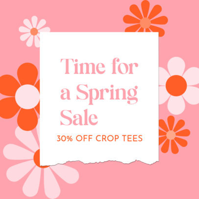 Instagram Post Creator with a Floral Theme for a Spring Sale