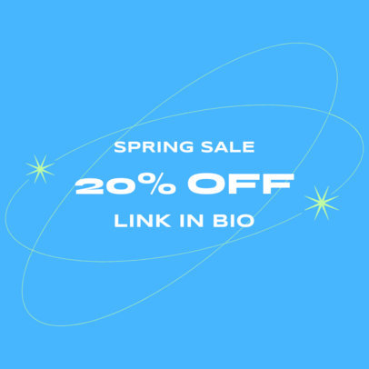 Instagram Post Generator with Minimalistic Lines for a Spring Promo