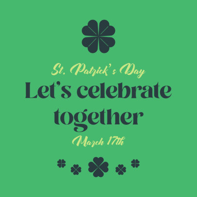 Instagram Post Template for St Patrick's Day-Themed Events