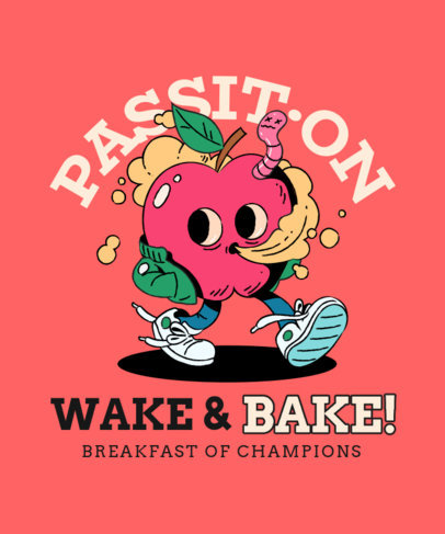 T-Shirt Design Maker Featuring Cannabis Cartoons for 420