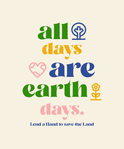 T-Shirt Design Generator With an Earth Day Quote