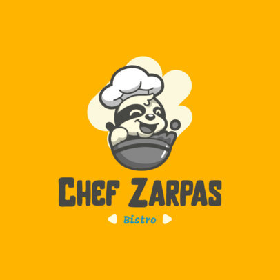Small Restaurant Logo Maker Featuring a Cute Animal Chef 