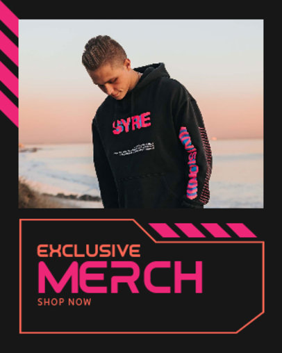 Twitch Promo Panel Maker Displaying a Gamer's Merchandise 4892a-el1