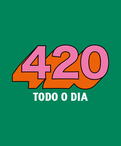 T-Shirt Design Creator With a 420 Theme and Bold Fonts 4441b