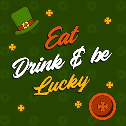 Instagram Post Maker with a Lucky Quote for St Patrick's Day