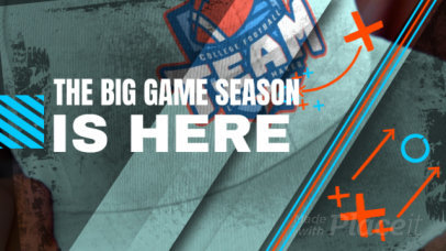 Football-Themed Facebook Cover Video Maker for an Apparel Store