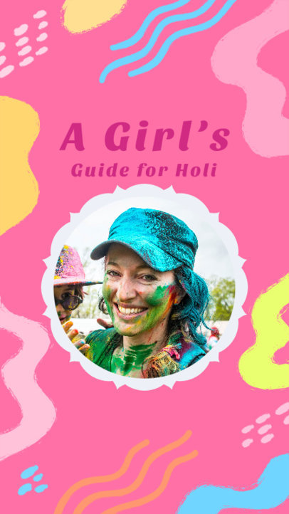 Instagram Story Maker to Share a Girl's Guide for Holi Festival 