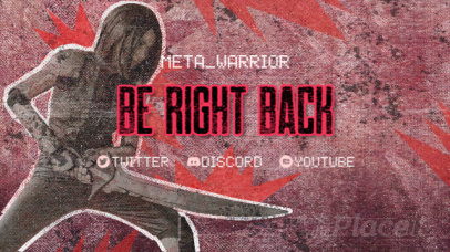 Twitch Screen Video Maker Featuring a BRB Message and a Horror Theme