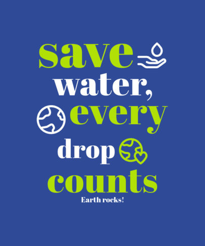 T-Shirt Design Generator With a Quote to Commemorate Earth Day