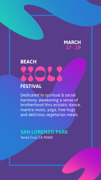 Instagram Story Creator for Holi Festival Event with Cool Graphics 4912a-el1