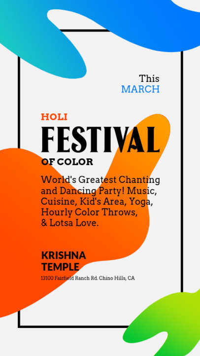 Holi Fest-Themed Instagram Story Generator to Promote an Event 4912b-el1