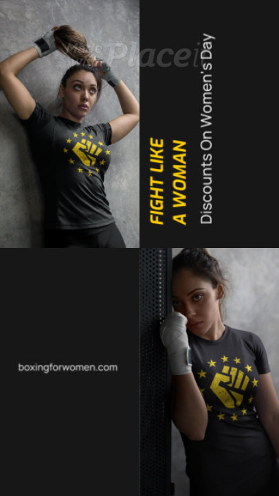 Women's Day-Themed Instagram Story Video Creator for a Martial Arts Gym 1565n-4876