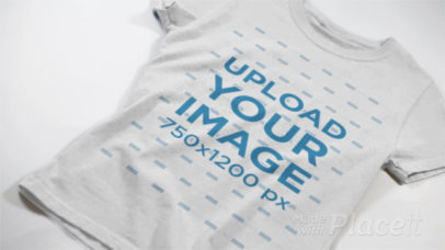 Closeup of a Woman's T-Shirt Video on a Flat Surface