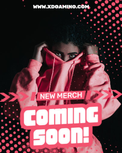 Twitch Panel Design Template for a Streamer's New Merch Line 4898a-el1