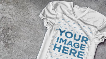 Custom Football Jerseys - Jersey Lying on a Concrete Floor