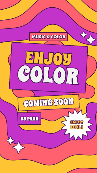 Instagram Story Generator with a Reminder for The Festival of Colors 4911b-el1