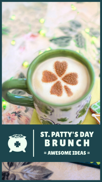 Instagram Story Template with Ideas for a St Patrick's Day Brunch