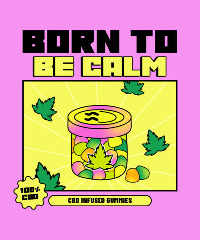 420-Themed T-Shirt Design Generator With a Quote and Trippy Graphics