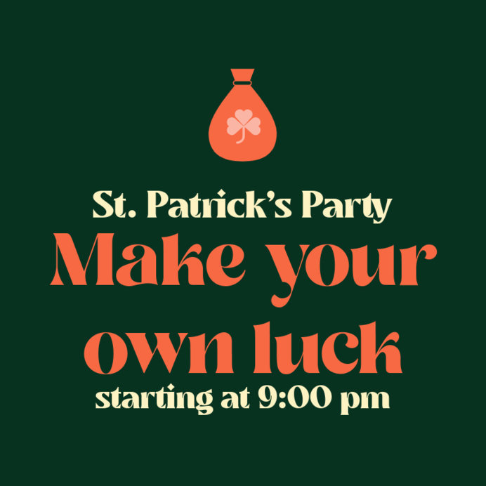 Instagram Post Creator for an Upcoming St Patrick's Day Party