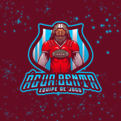 Logo Generator for a Sports Team Featuring a Jesus Christ with a Football Jersey