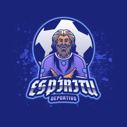 Logo Creator for a Soccer Team League Featuring a Jesus Christ Graphic