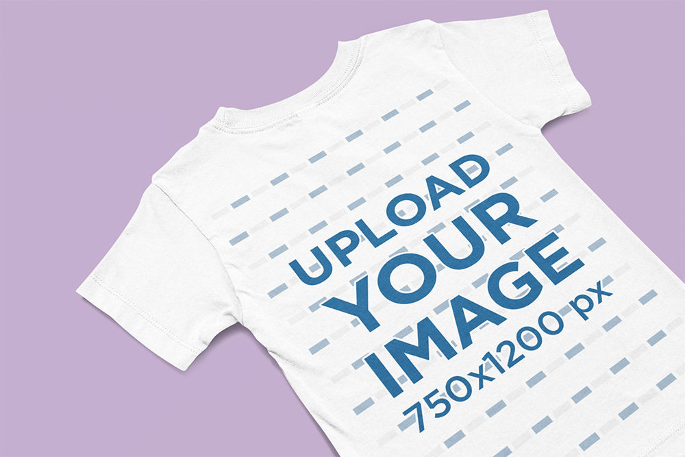 Back-View Bella Canvas T-Shirt Mockup Featuring a Solid Surface