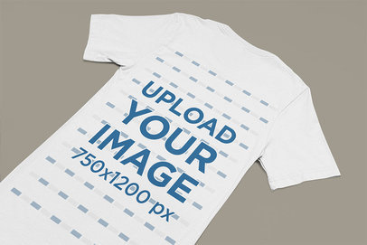 Simple Mockup of a Bella Canvas Tee on a Flat Surface