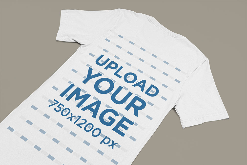 Simple Mockup of a Bella Canvas Tee on a Flat Surface