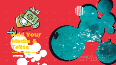 Slideshow Video Template With a Travel Theme and an Animated Plane Clipart