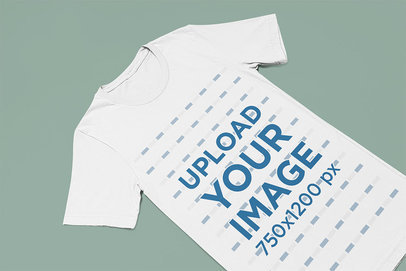 Mockup of a Bella Canvas Tee Lying on a Flat Surface